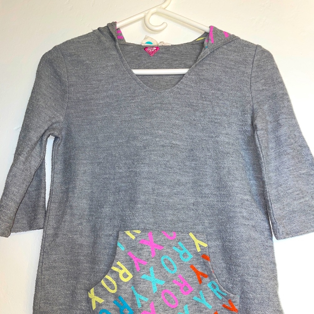 Little girls ROXY hooded swim cover up Medium (10)
